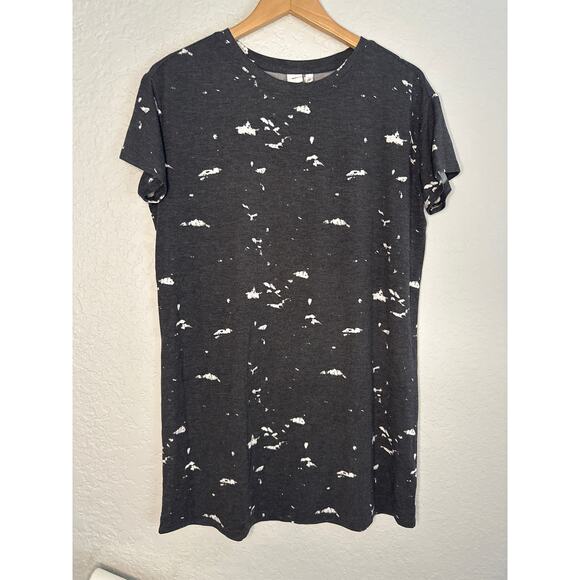 bp Dresses & Skirts - NEW BP. Charcoal Grey T-shirt Dress Nordstrom Artsy Retro 80s Paint Splatter